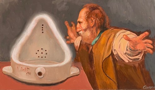 The Art Lover (With Duchamp) , 2012, 18 x 30”