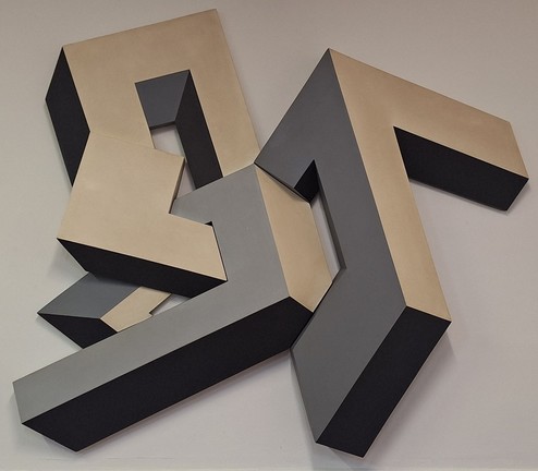 Shozo Nagano, Untitled, late 1980s. acrylic, linen, and wood, 62